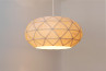 Wood Veneer Light Ellipse 75 Geometrisk Träpendellampa för Moderna Inredningar