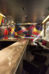 Adamlamp geometric ceiling light installation casati hotel budapest lobby lighting 