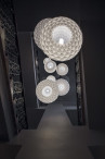 Adamlamp geometric ceiling light installation casati hotel budapest lobby lighting 
