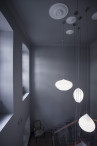 Adamlamp geometric ceiling light installation casati hotel budapest lobby lighting 
