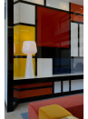 Diamond Grid Table Light 100 in De Stijl mood apartment