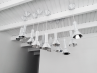 Adamlamp Hexagon Chrome Pendant Light White