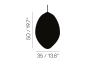 Adamlamp Ellipse Light Es4 size
