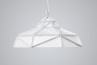 Octagon Wide Gold Faceted Suspended Light, side view, 