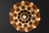 Sun Chandelier Gold Stainless Steel 100 – Modern designlampa med handapplicerad guldbeläggning.