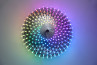 The RGB LED mood light displays colorful video effects.The lamp is made using 240pcs Digital RGB LED Pixel modules. 