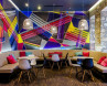 Adamlamp geometric ceiling light installation casati hotel budapest lobby lighting 