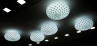 Adamlamp geometry spherical round ceiling light office Merck Hungary Budapest