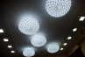 Adamlamp geometry spherical round ceiling light office Merck Hungary Budapest