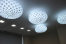 Adamlamp geometry spherical round ceiling light office Merck Hungary Budapest