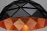 Adamlamp Sun Chandelier Copper 100 Matte Black finish, Large Suspended Light 100 cm diameter, copper leaf,