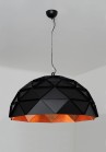 Adamlamp Sun Chandelier Copper 100 Large Suspended Light, Matte Black finish, Triangles system,  