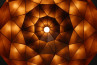 Adamlamp Sun Chandelier Copper 70 Inside, bottom view, copper inside, elements imitating the sunbeam, 