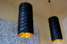 Adamlamp Custom Geometry Lights Yiddishe Mamma Mia Restaurant  