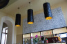 Adamlamp Custom Geometry Lights Yiddishe Mamma Mia Restaurant  